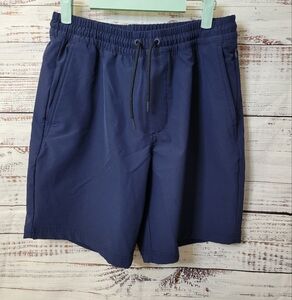 Mens M Navy Blue Athletic Shorts